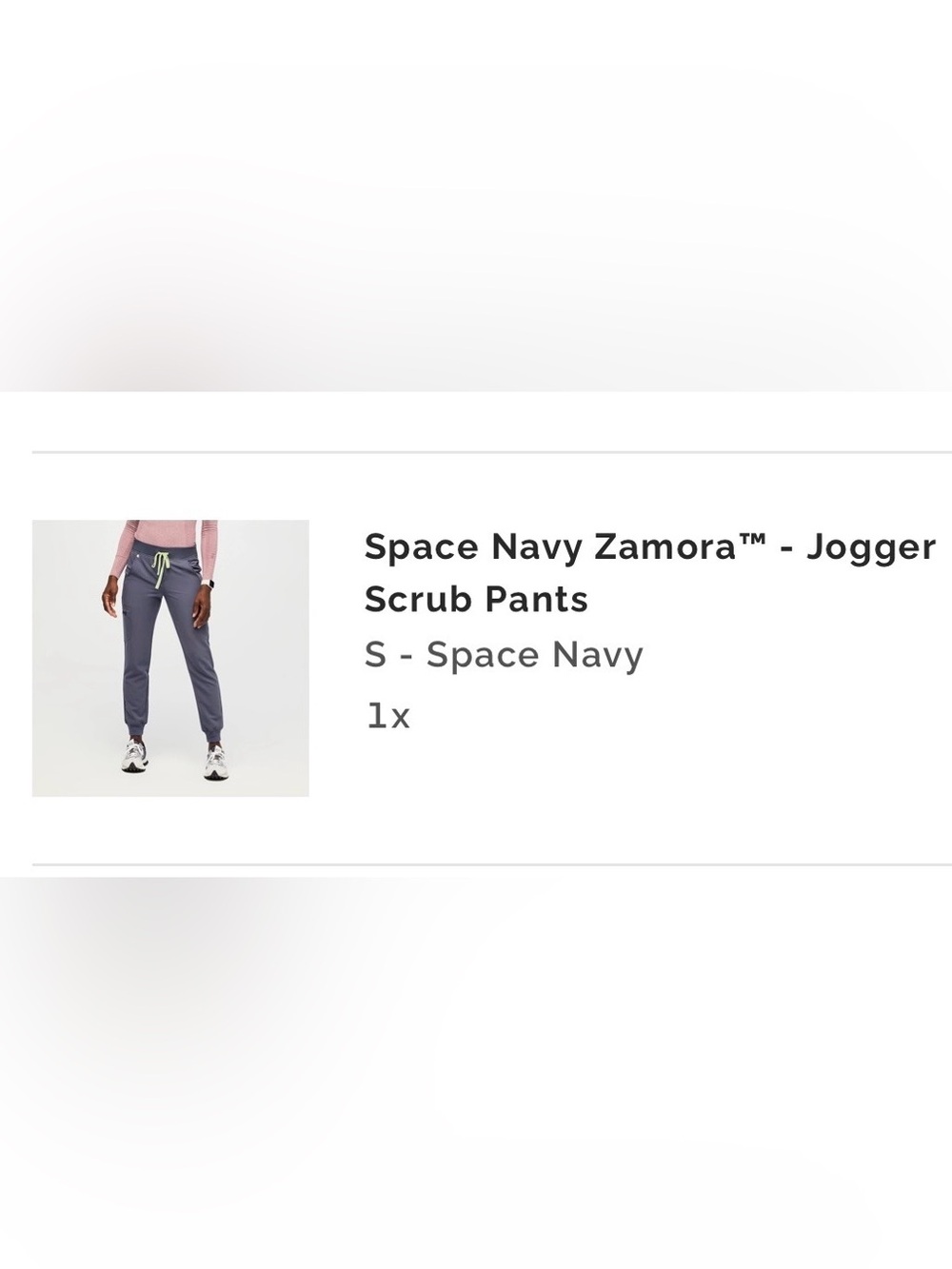 Figs Space Navy Zamora™ Jogger Scrub Pants with Neon Drawstring